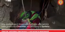 Spoleto, soccorsa speleologa a 100 metri di profondit&agrave;