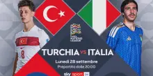 Nations League, stasera gli Azzurri affrontano la Turchia