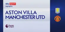 Aston Villa-Manchester United 2-1: gol e highlights