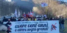 No tav in marcia in Val di Susa.20 anni dall'inizio protesta