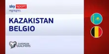 Kazakistan-Belgio 1-1: gol e highlights