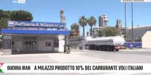 Sky TG24 nella raffineria di Milazzo che produce il jet fuel