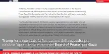 Gaza, Trump annuncia la formazione del Board of Peace