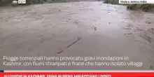 Alluvioni in Kashmir, fiumi in piena minacciano i ponti