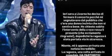 Le si rompono le acque al concerto dei The Kolors, Stash si ferma