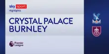 Crystal Palace-Burnley 2-3: gol e highlights