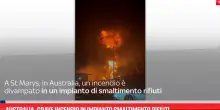 Australia, grave incendio in impianto smaltimento rifiuti