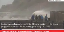 Tempesta Boelo nel Regno Unito, onde e danni sulla costa