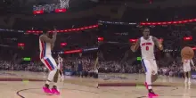Duren si distrae sul pick and roll con Cunningham: palla persa da comica per Detroit