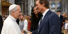 Papa Leone XIV incontra l'attore Premio Oscar Matthew McConaughey
