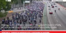 Venezuela, corteo di motociclisti a sostegno di Maduro