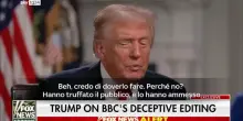 Terremoto BBC, Trump: Causa per modifiche discorso