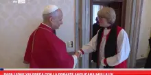 Papa Leone XIV prega con la primate anglicana Mullally
