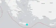 Grecia, sisma di magnitudo 5.8 al largo di Creta