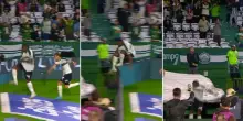 Segna, esulta e vola direttamente nel tunnel degli spogliatoi. Poi il gol viene annullato