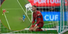 Cristiano Ronaldo, clamoroso errore a porta vuota in Portogallo Galles. VIDEO
