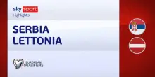 Serbia-Lettonia 2-1: gol e highlights