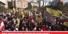 Beirut, proteste contro i negoziati tra Libano e Israele