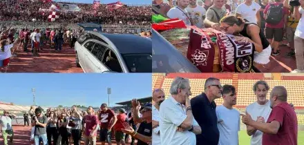 Igor Protti, l&rsquo;ultimo saluto allo stadio di Livorno. FOTO
