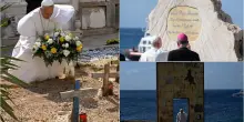 Papa Leone a Lampedusa, le immagini della visita del Pontefice. FOTO