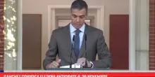 Spagna, S&aacute;nchez indice elezioni anticipate il 29 novembre