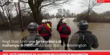 Usa, citt&agrave; sommerse da alluvioni nello Stato di Washington