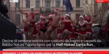 Budapest, la corsa dei Babbi Natale in costume da bagno