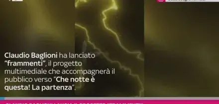Claudio Baglioni lancia il progetto 'frammenti'