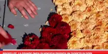 Bruxelles, la Grande Onda diventa un tappeto di fiori