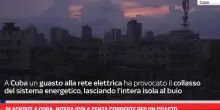Blackout a Cuba, intera isola senza corrente per un guasto
