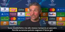 Luis Enrique: 'Peccato, potevamo segnare il terzo gol...'