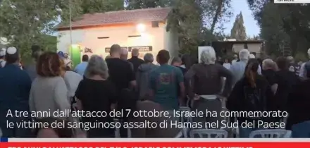 Tre anni dall'attacco del 7/10: Israele commemora le vittime