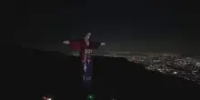 Rio, il Cristo Redentore si illumina per il Venezuela