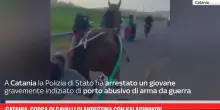 Catania, corsa di cavalli clandestina con kalashnikov