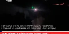 Cogne, recuperato il corpo di un ice climber a Lillaz