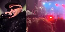 Sfera Ebbasta, rissa al concerto del rapper e lui abbandona il palco