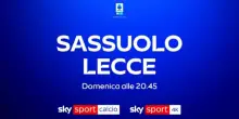 Dove vedere Sassuolo-Lecce in tv
