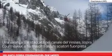 Valanga sopra Courmayeur: due morti