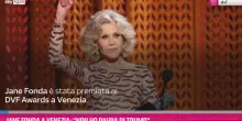 Jane Fonda a Venezia critica Trump