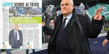 Lazio, l'appello dI Lotito ai tifosi