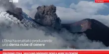 Eruzione Etna, vulcano produce densa nube di cenere