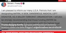 Usa, Trump designa Antifa come organizzazione terroristica