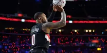 &Egrave; ancora Dame Time: Lillard vince ancora la gara del tiro da tre punti. VIDEO
