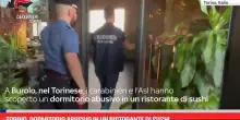 Torino, dormitorio abusivo in un ristorante di sushi