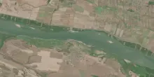 Danubio in secca, le foto satellitari della crisi idrica