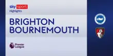 Brighton-Bournemouth 1-1: gol e highlights