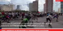 Cuba, centinaia di pattinatori all'Havana Skate Marathon