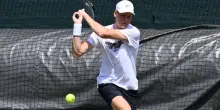 Sinner a Wimbledon, l'ultimo allenamento in vista di Mochizuki