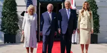 Re Carlo e Camilla in Usa, i reali accolti da Trump alla Casa Bianca