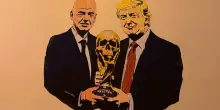Mondiali, l'artista Laika denuncia la 'FIFA Crime Cup' con due opere